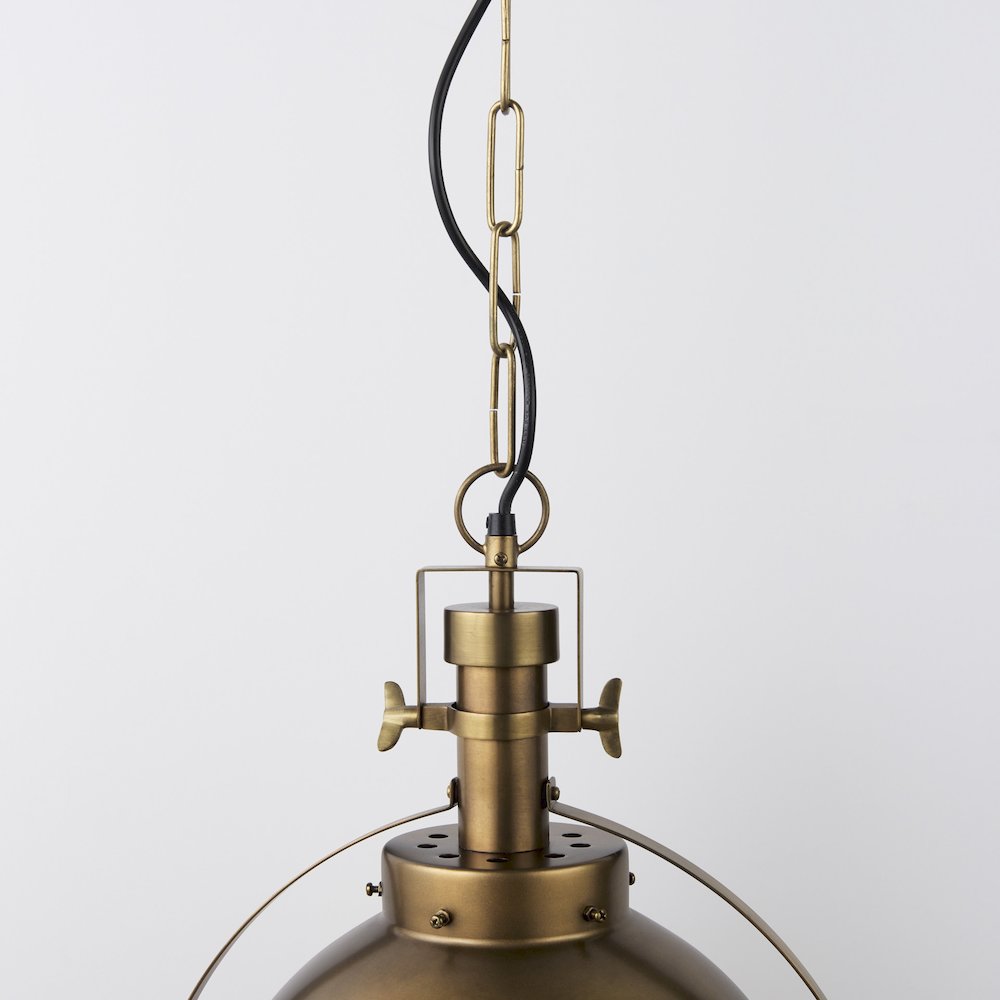 Leighton I 15x20 Gold Toned Metal Spherical Pendant Light. Picture 4