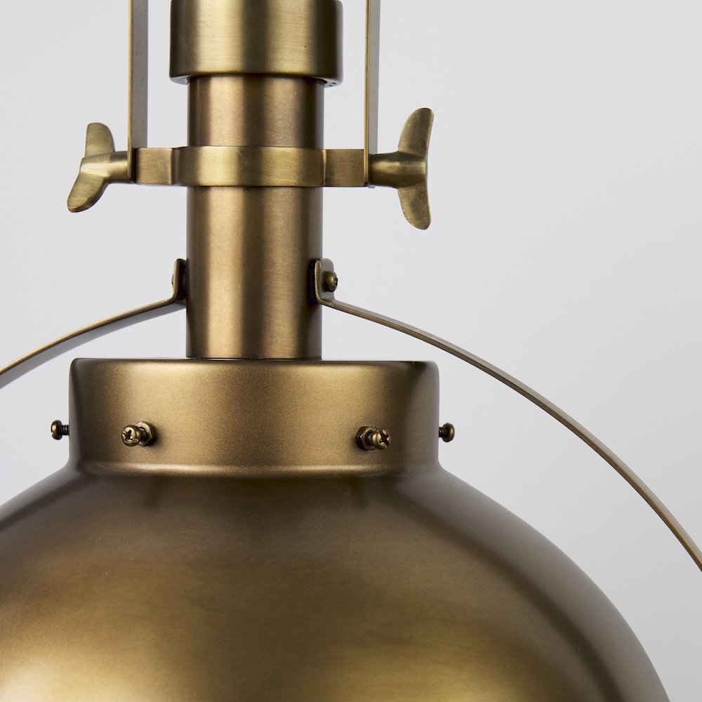 Leighton I 15x20 Gold Toned Metal Spherical Pendant Light. Picture 5