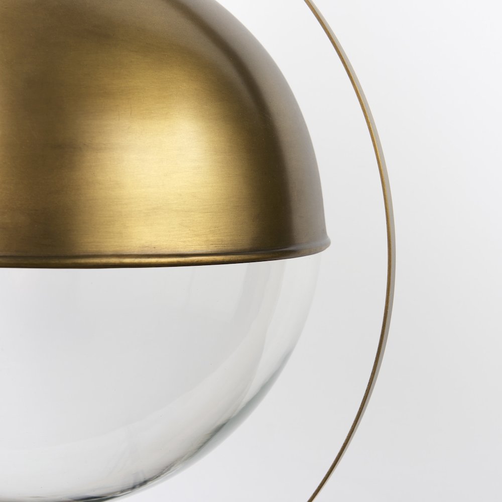 Leighton I 15x20 Gold Toned Metal Spherical Pendant Light. Picture 6