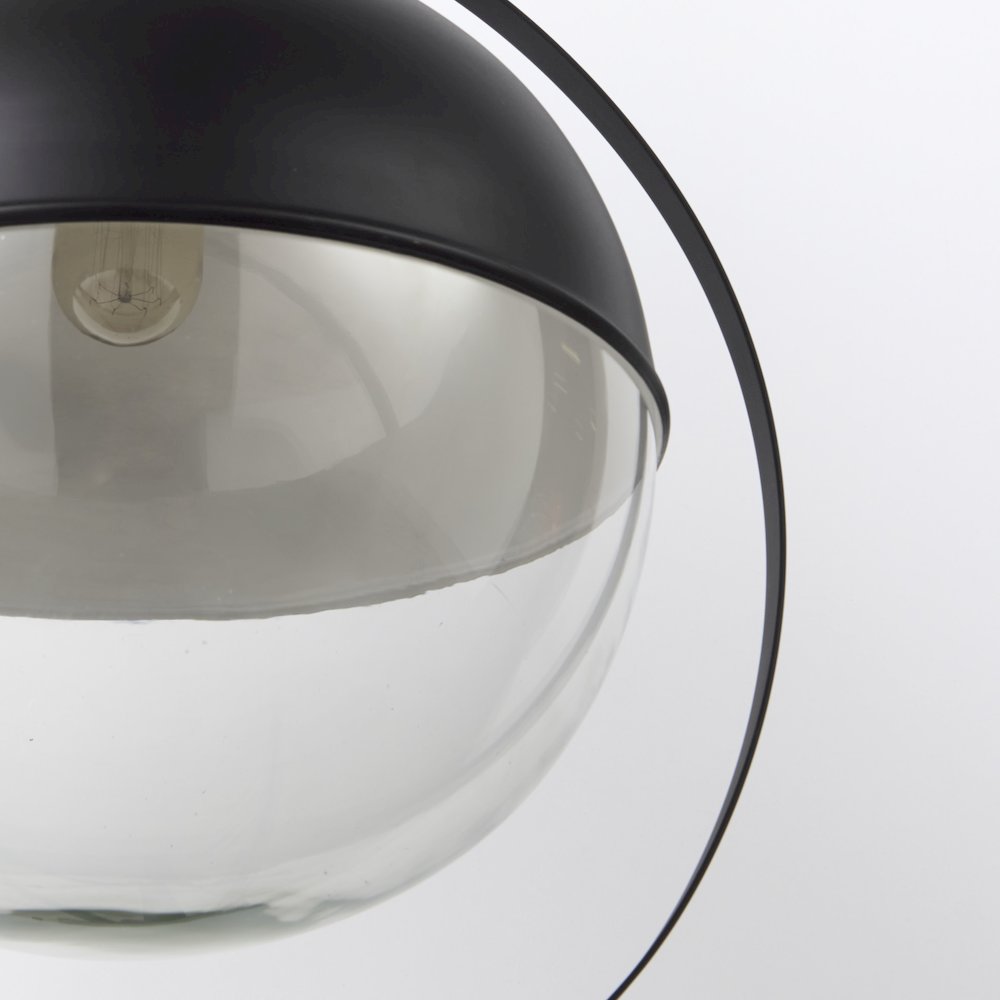 Leighton II 15x20 Black Metal Spherical Pendant Light. Picture 6