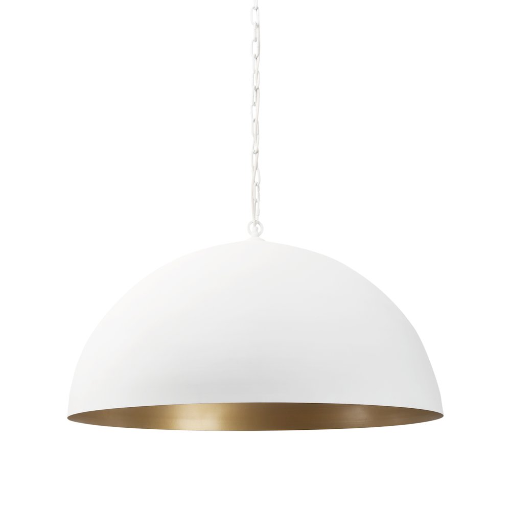 Juniper 36" Round White Dome Pendant Light. Picture 1