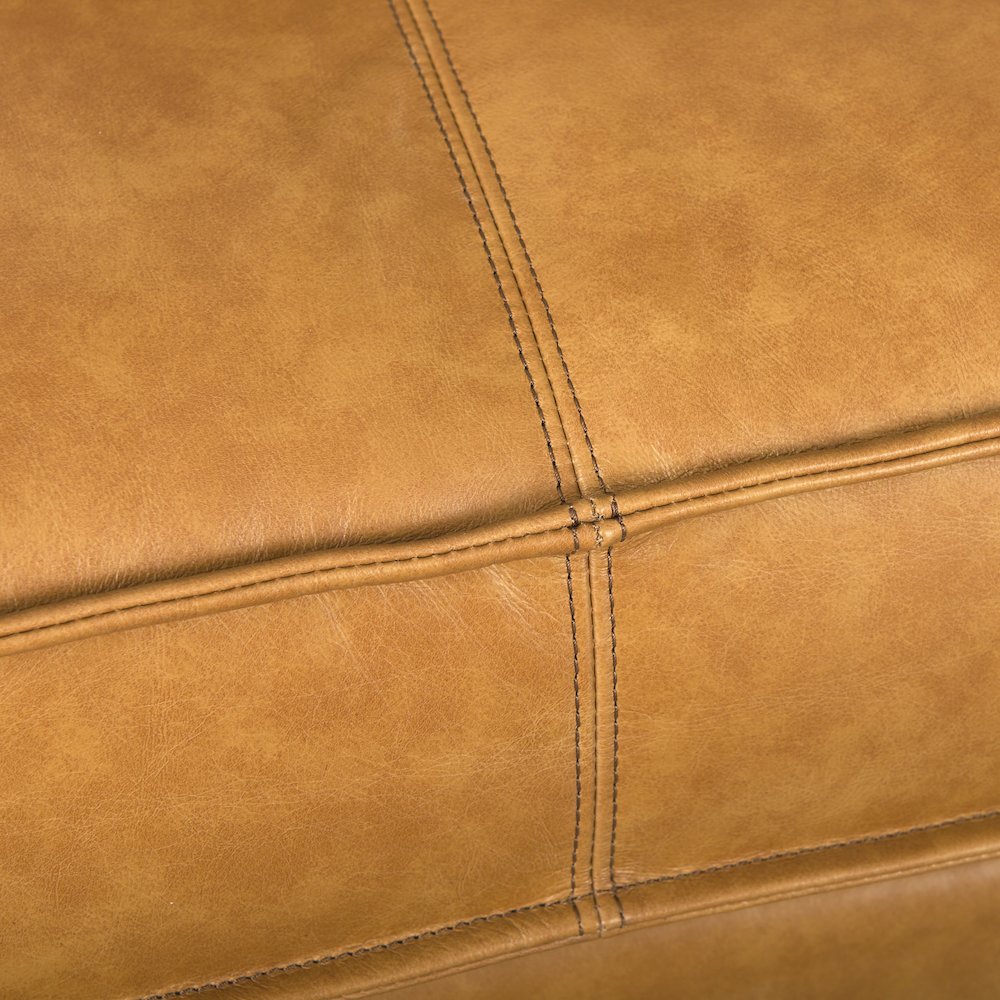 D'Arcy 111"L x 70"D x 33"H Tan Leather Right Chaise Sectional. Picture 13