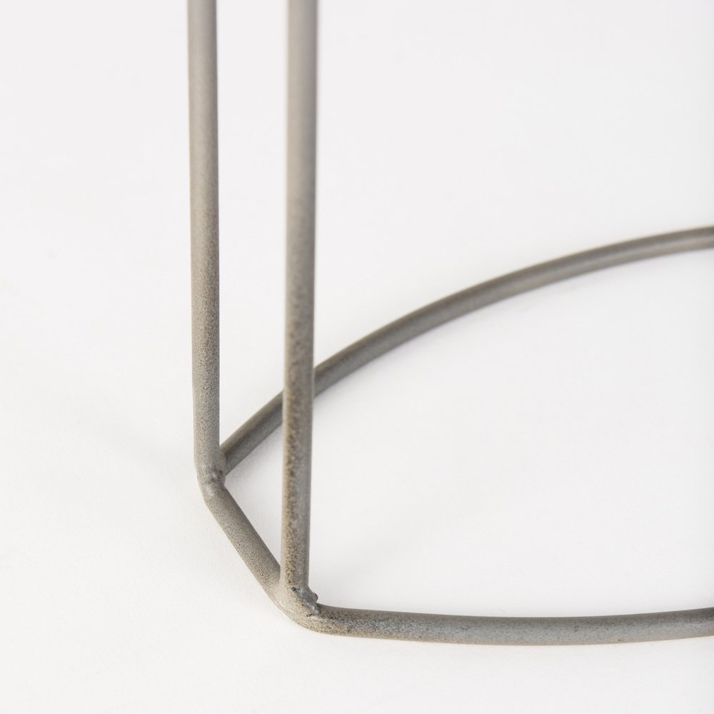 Aurus Matte Gray Metal Table Clock. Picture 7
