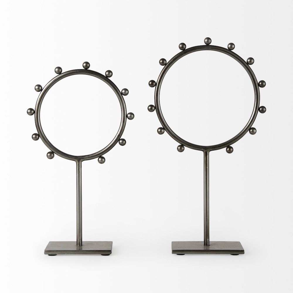 Elio 7.5L x 3.0W x 13.2H Small Studded hoop object. Picture 3