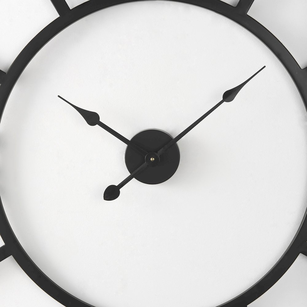 Stoke 42" Round Black Iron Wall Clock. Picture 4