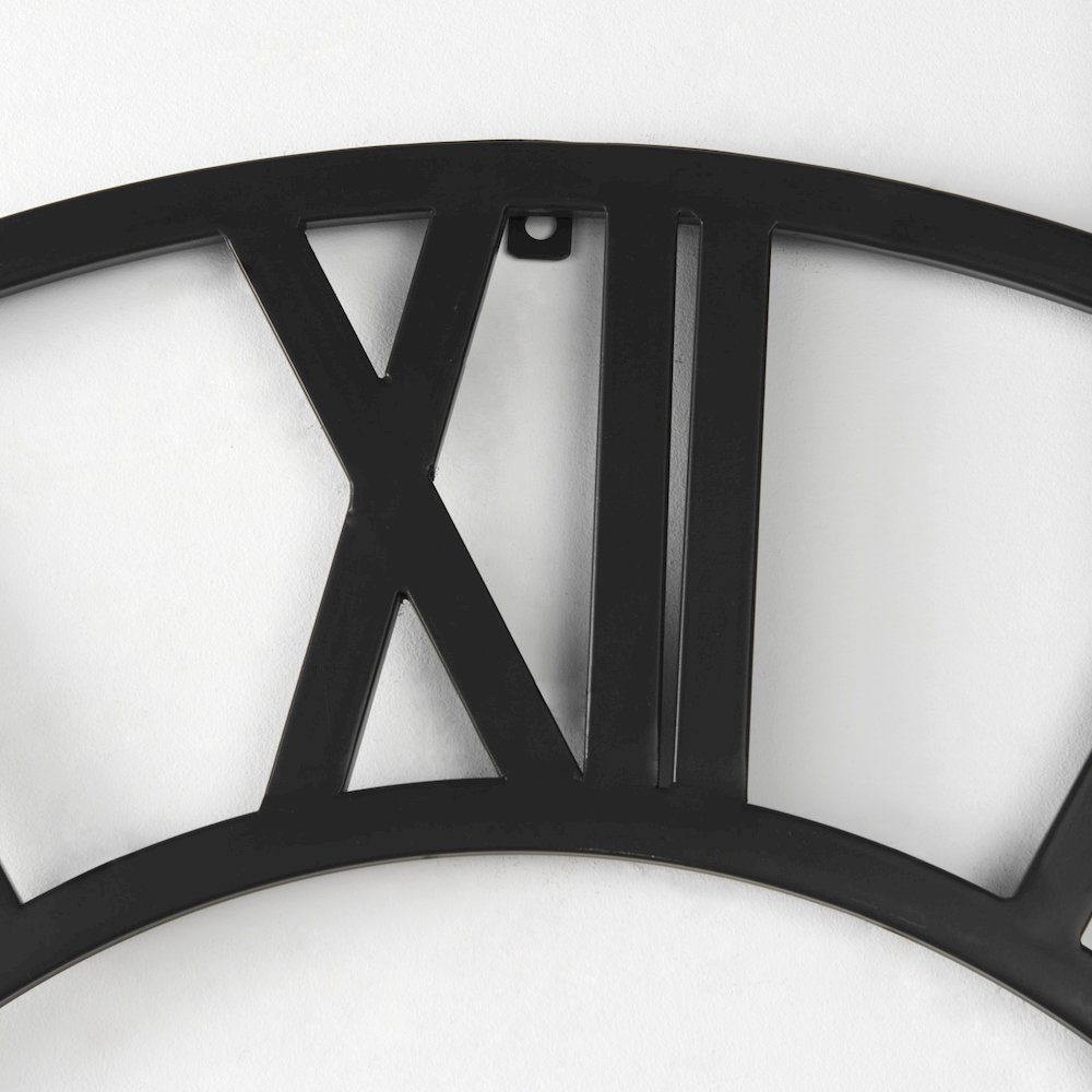 Stoke 42" Round Black Iron Wall Clock. Picture 6