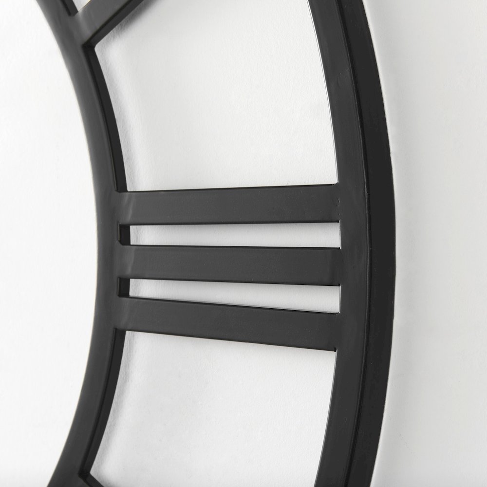 Stoke 42" Round Black Iron Wall Clock. Picture 7