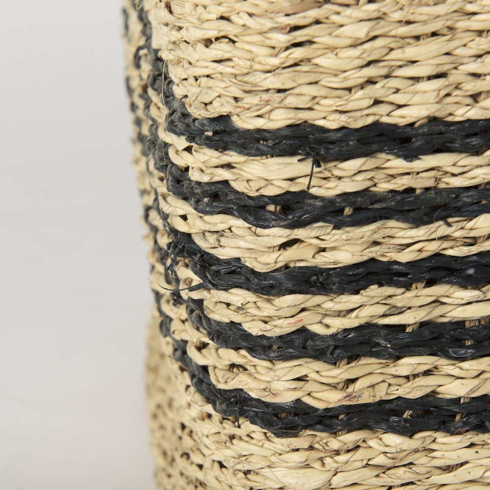 Cullen 15.7L x 15.7W x 15.7H (Set of 3) Grey Twisted Seagrass Square Basket. Picture 4