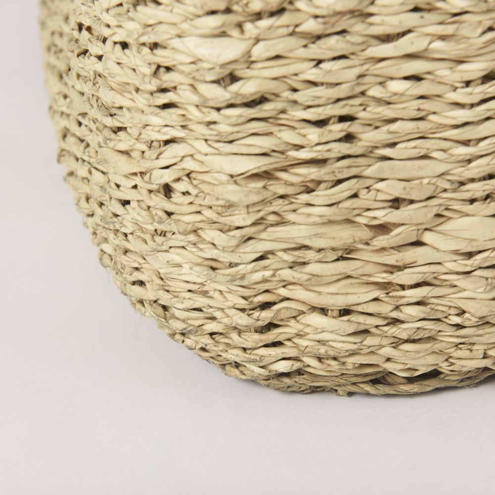 Cullen 15.7L x 15.7W x 15.7H (Set of 3) Grey Twisted Seagrass Square Basket. Picture 7