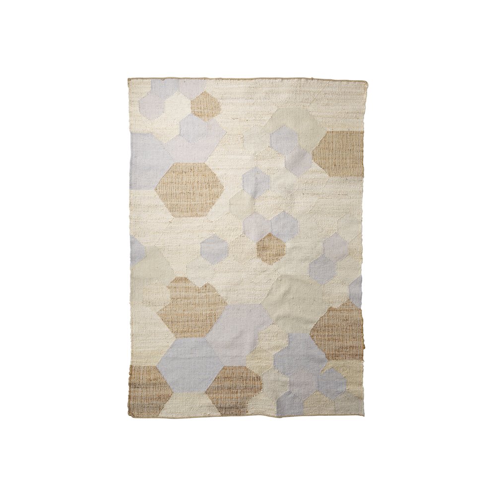 Mayson 8x10 Cream Multi-Colored Honeycomb Pattern Area Rug. Picture 1