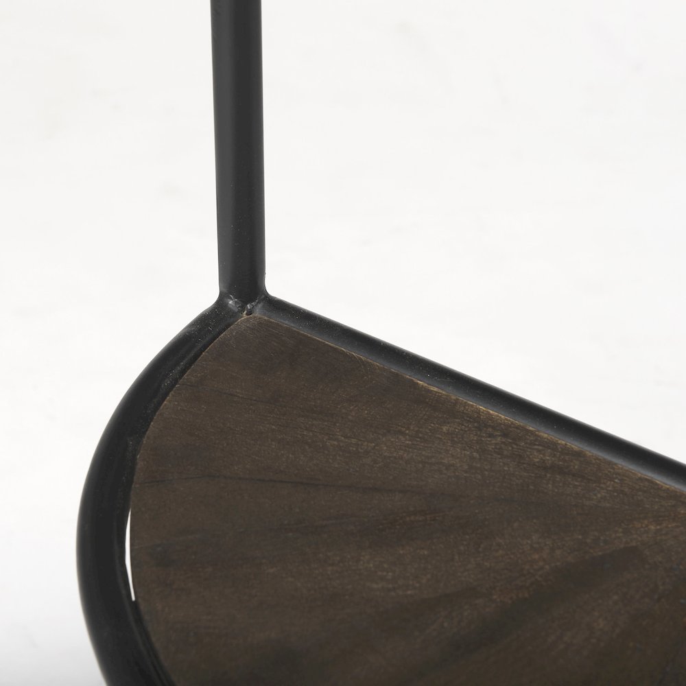 Arlo 20.5L x 20.5W x 24.4H Brown Wood W/Black Metal End Table. Picture 7