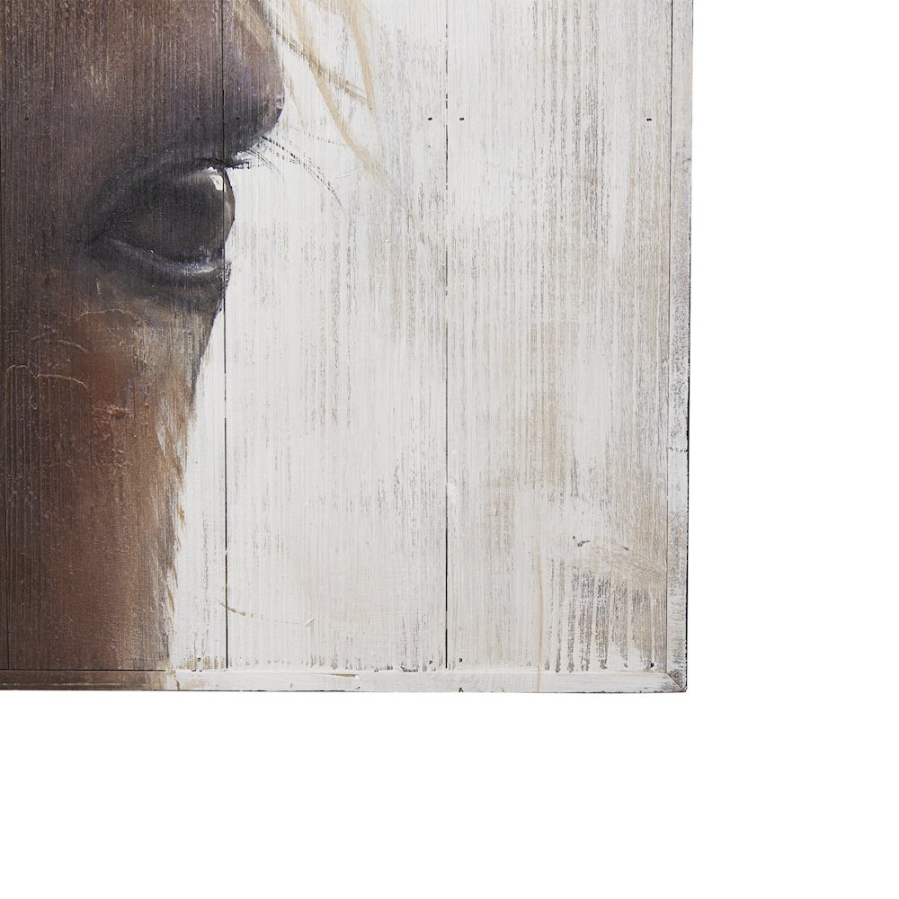 Horse Fringe Painting on Wood. Picture 2