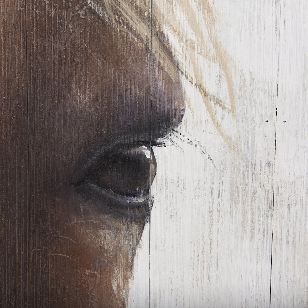 Horse Fringe Painting on Wood. Picture 5