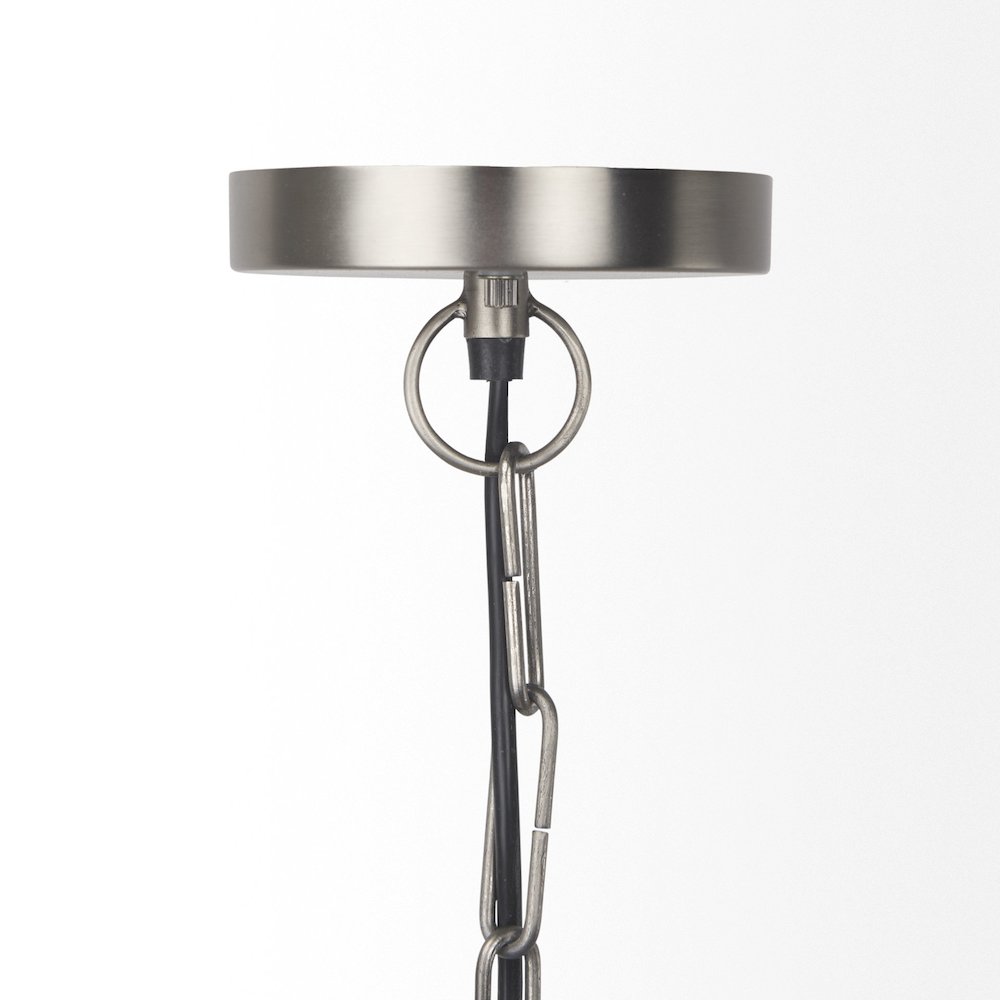 Leighton 15.0L x 15.0W x 20.0H Antique Nickel Pendant Light. Picture 2