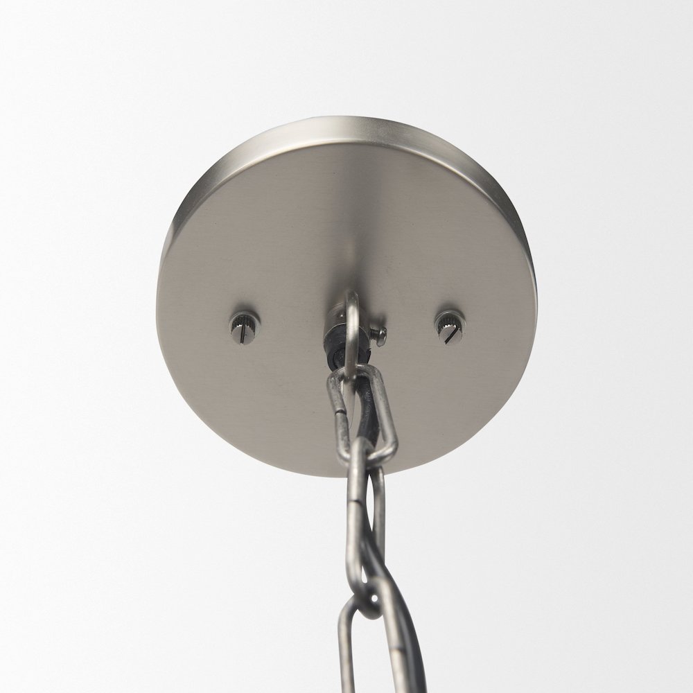 Leighton 15.0L x 15.0W x 20.0H Antique Nickel Pendant Light. Picture 3