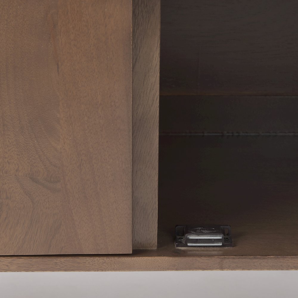 Lillie 36.0L x 16.0W x 32.0H Medium Brown Wood 2 Door Tray Top Accent Cabinet. Picture 10