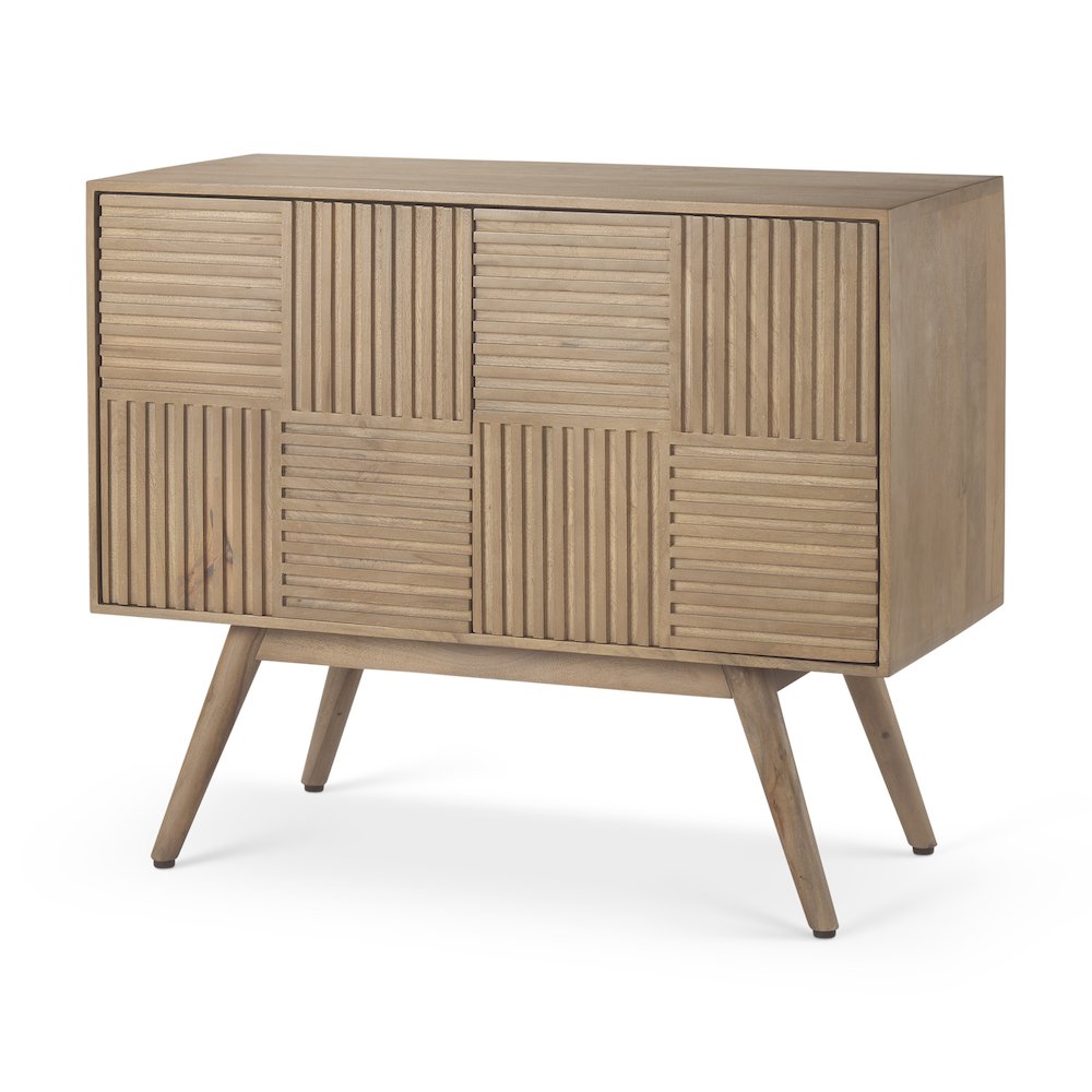 Sable 37.0L x 17.0W x 30.5H Light Brown Wood Accent Cabinet. Picture 1