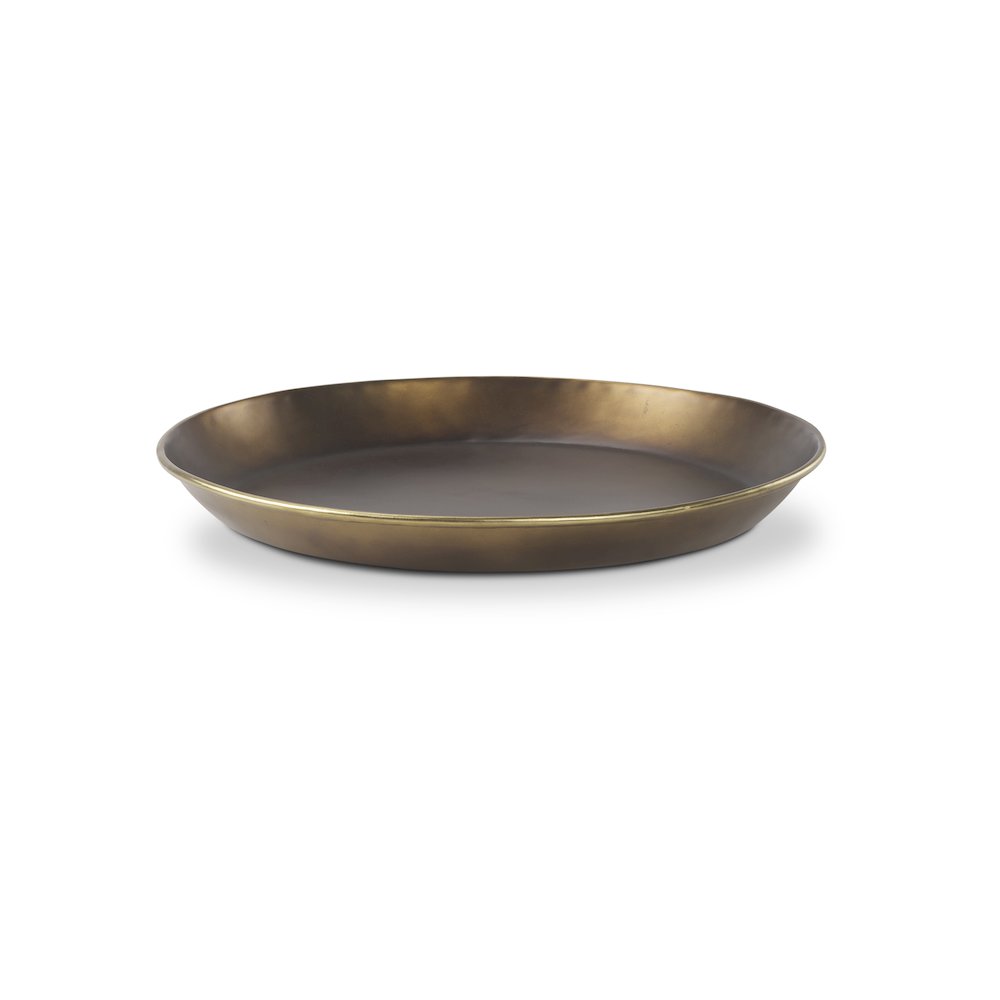 Eagan 20.0L x 20.0W x 1.8H Brass Aluminium Tray Medium. Picture 1