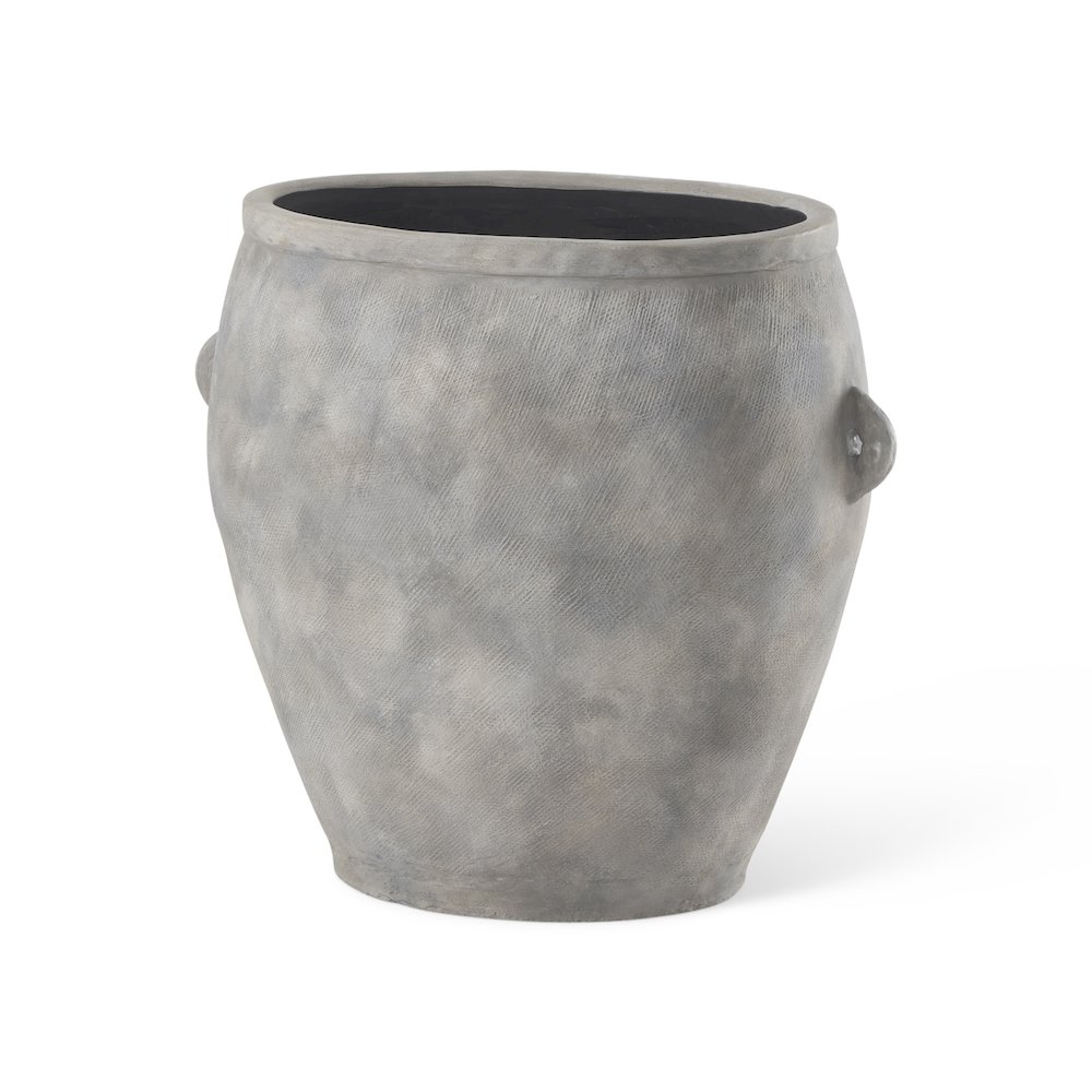 Zuma 27.2L x 18.1W x 24.4H Light Gray Ceramic Floor Vase. Picture 1