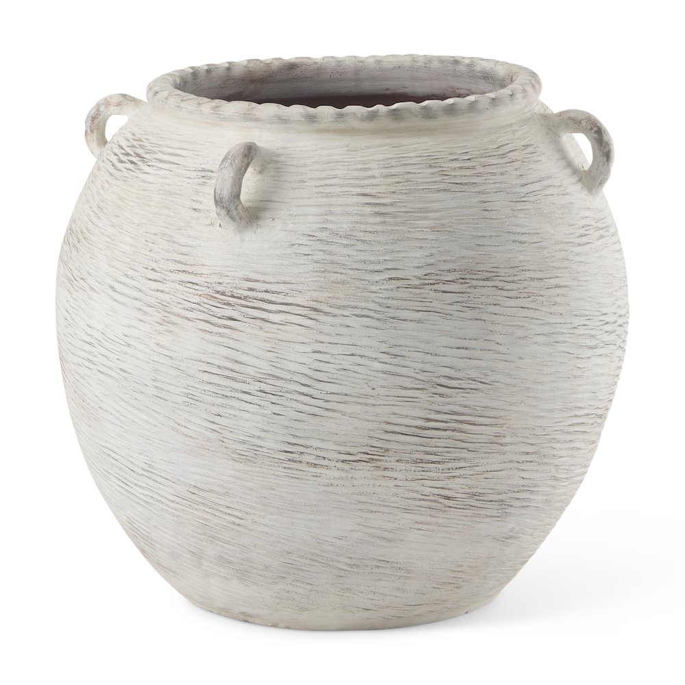 Misha 25.2L x 25.2W x 22.4H Cream Ceramic Floor Vase. Picture 1
