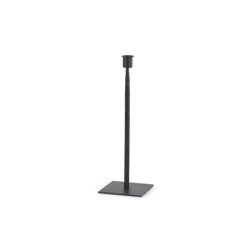 Porter 4.5L x 4.5W x 12.0H Small Black Iron Candle Holder. Picture 1