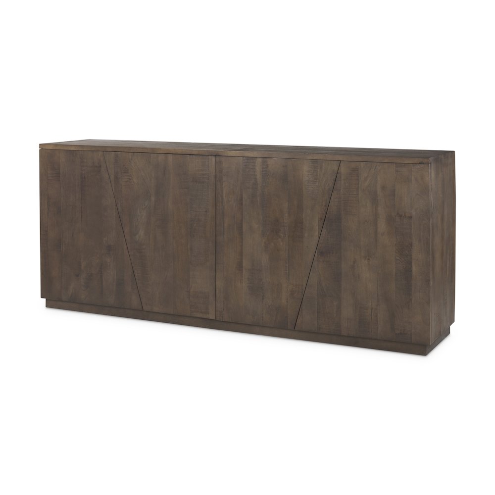 West 82.0L x 18.0W x 34.0H Wooden Angular Sideboard. Picture 1