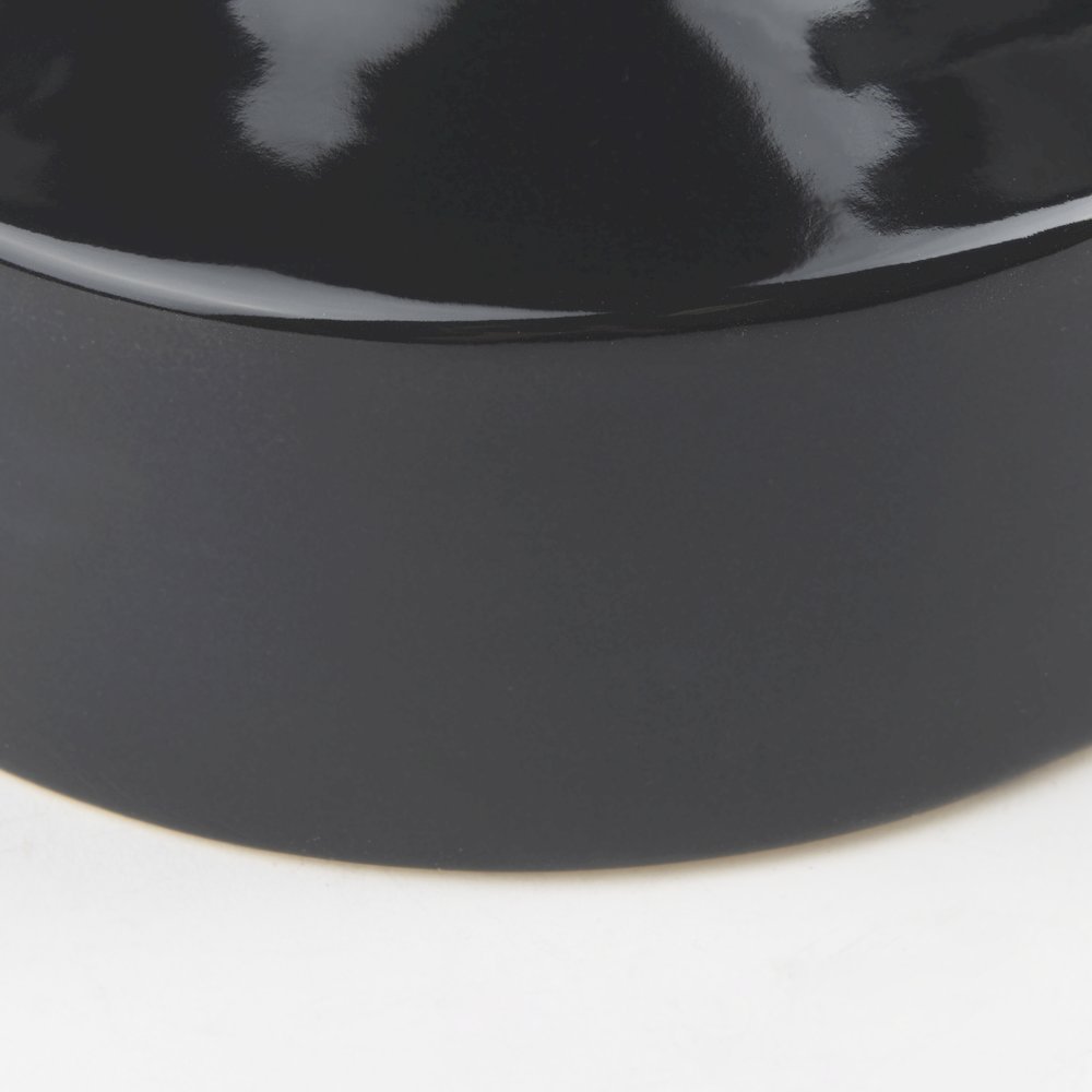 Burton 8.3H Small Glossy and Matte Black Ceramic Jug Vase. Picture 9