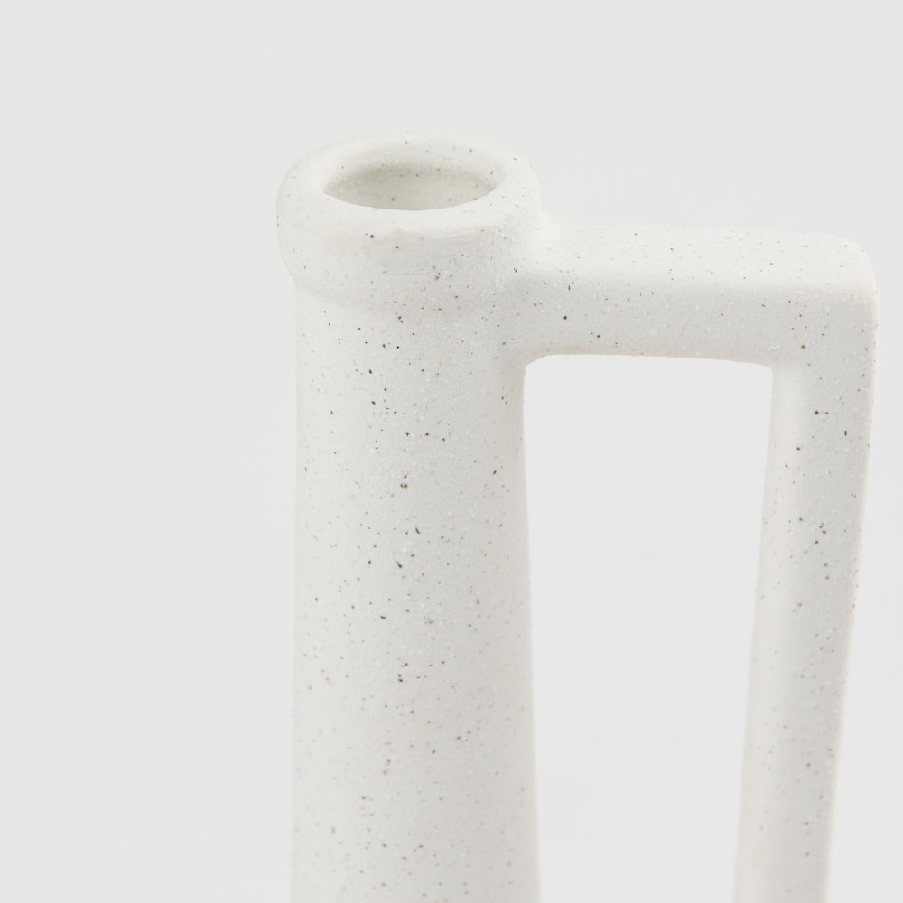 Burton 14.2H Medium White Ceramic Jug Vase. Picture 5