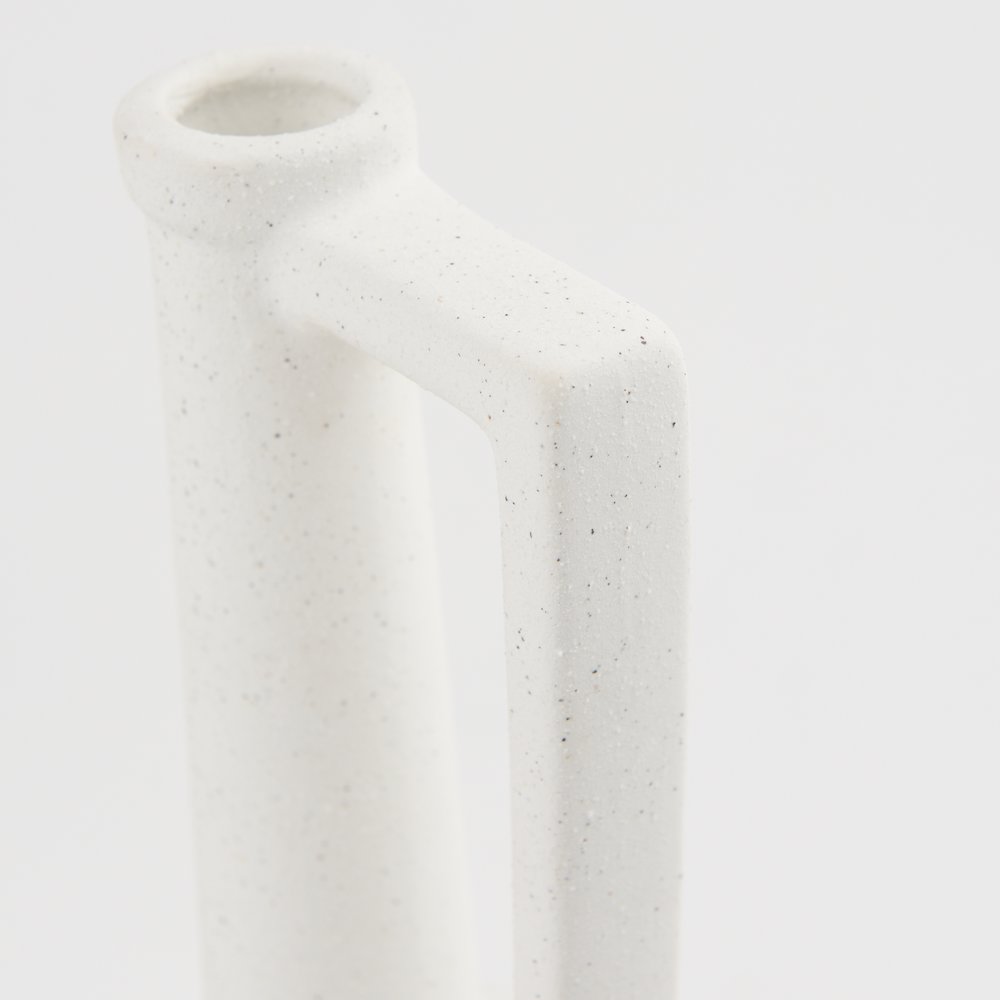 Burton 14.2H Medium White Ceramic Jug Vase. Picture 6