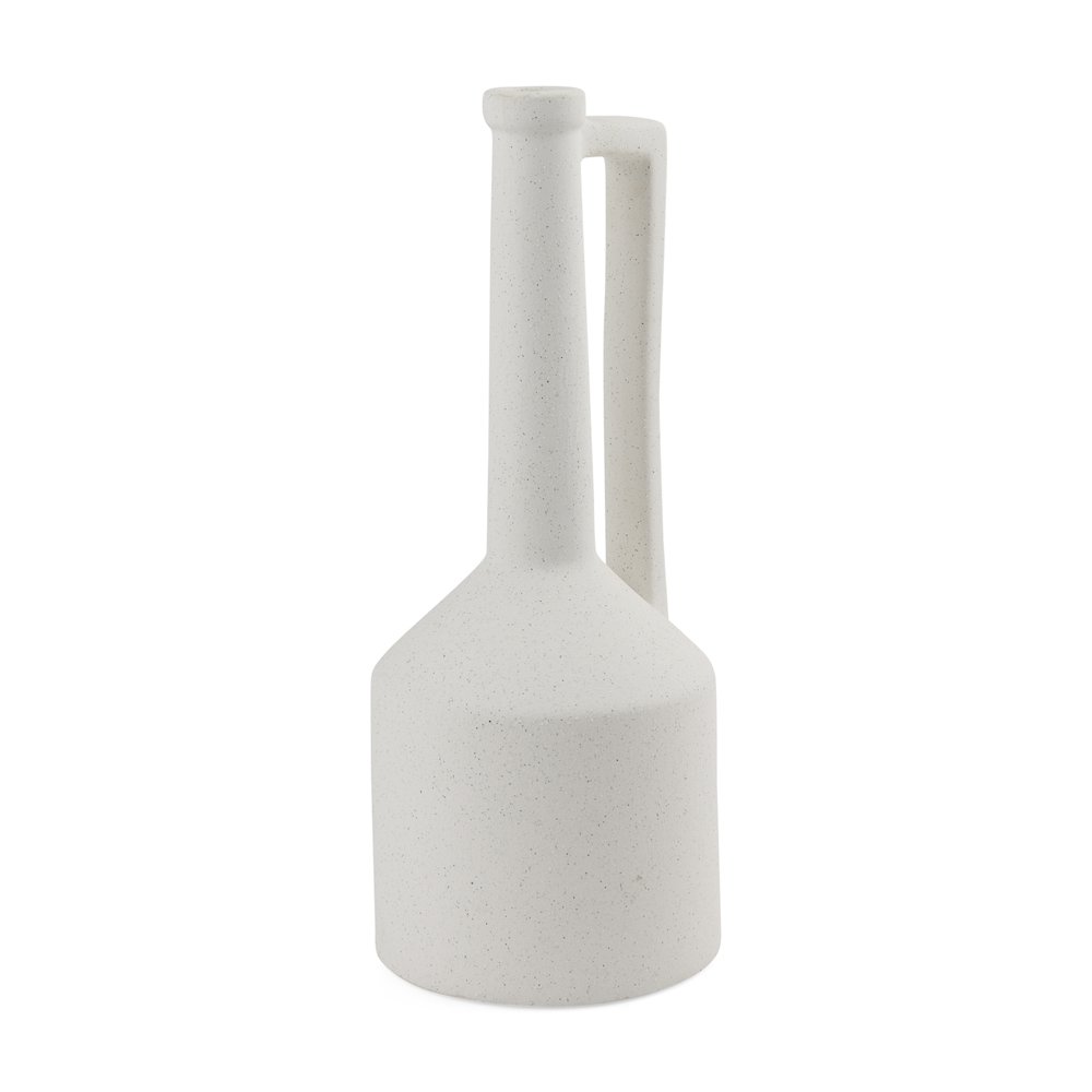 Burton 17.1H Large White Ceramic Jug Vase. Picture 1