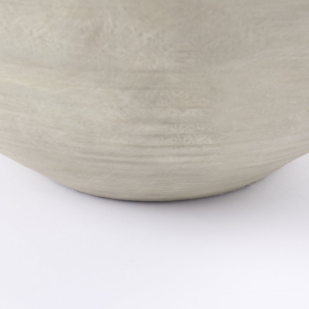 Amos 20.5L x 20.5W x 31.9H White and Dark Beige Color Blocked Ceramic Floor Vase. Picture 7