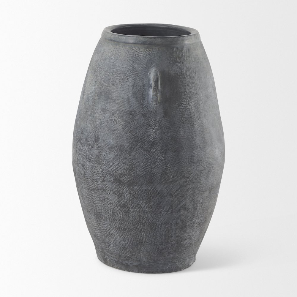 Zuma 27.2L x 20.5W x 31.9H Dark Gray Ceramic Floor Vase. Picture 2