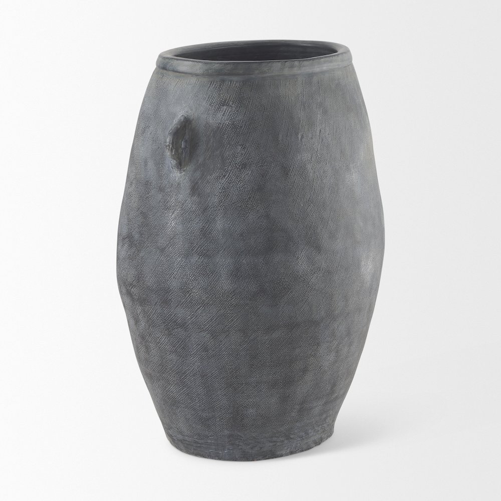 Zuma 27.2L x 20.5W x 31.9H Dark Gray Ceramic Floor Vase. Picture 3