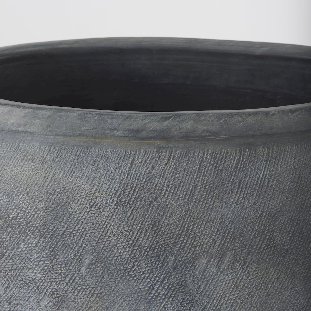 Zuma 27.2L x 20.5W x 31.9H Dark Gray Ceramic Floor Vase. Picture 4