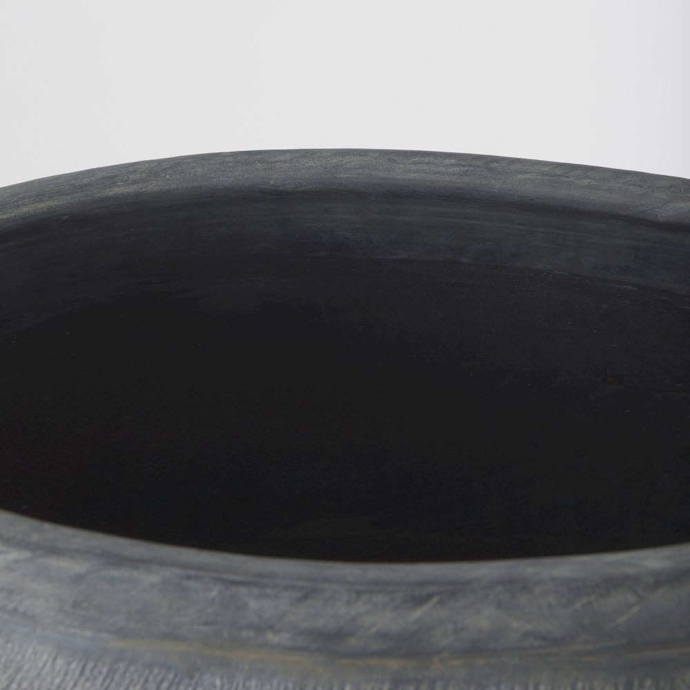Zuma 27.2L x 20.5W x 31.9H Dark Gray Ceramic Floor Vase. Picture 5