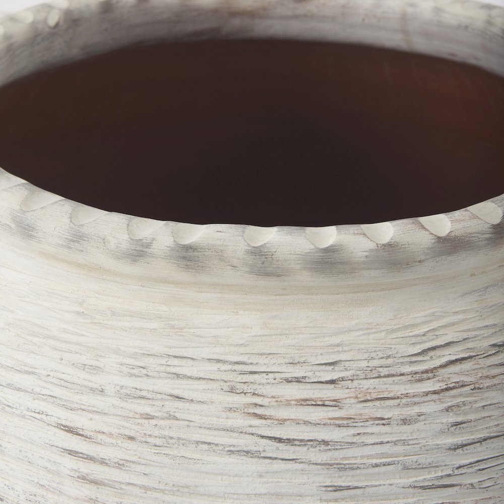 Misha 25.2L x 25.2W x 22.4H Cream Ceramic Floor Vase. Picture 3