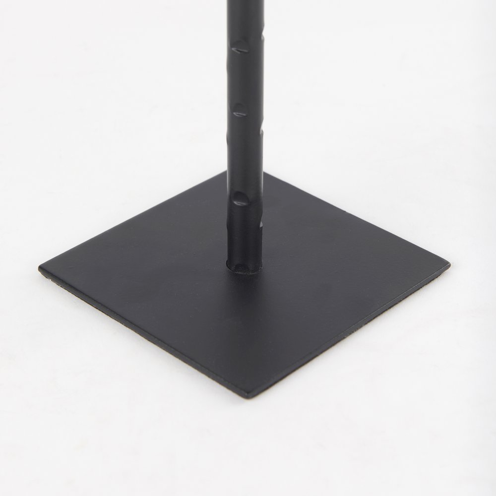 Porter 4.5L x 4.5W x 12.0H Small Black Iron Candle Holder. Picture 6