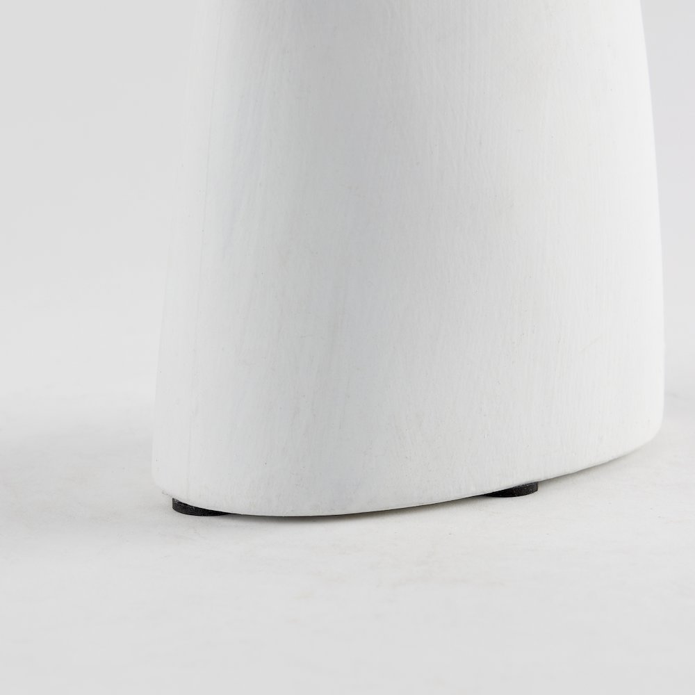 Rylee 11.6H White Ceramic Vase. Picture 7