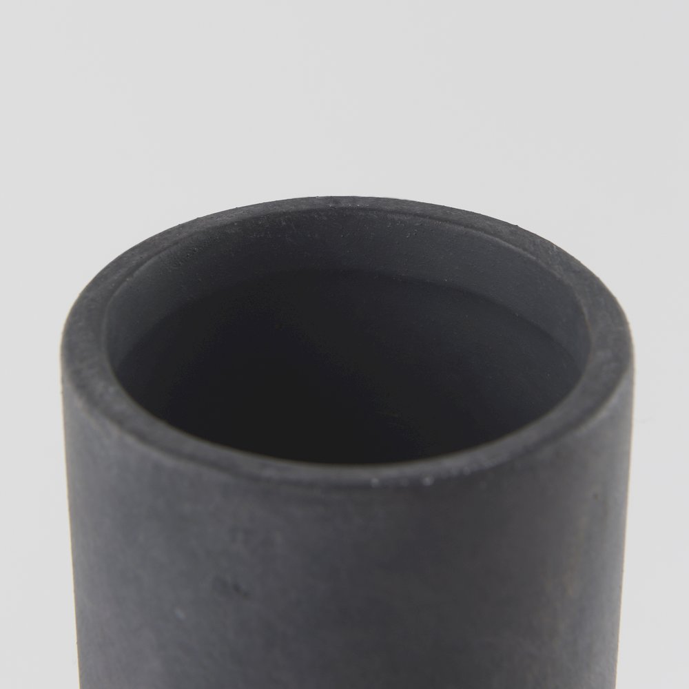 Esme 7.1L x 7.1W x 15.0H Dark Gray Ceramic Vase. Picture 3