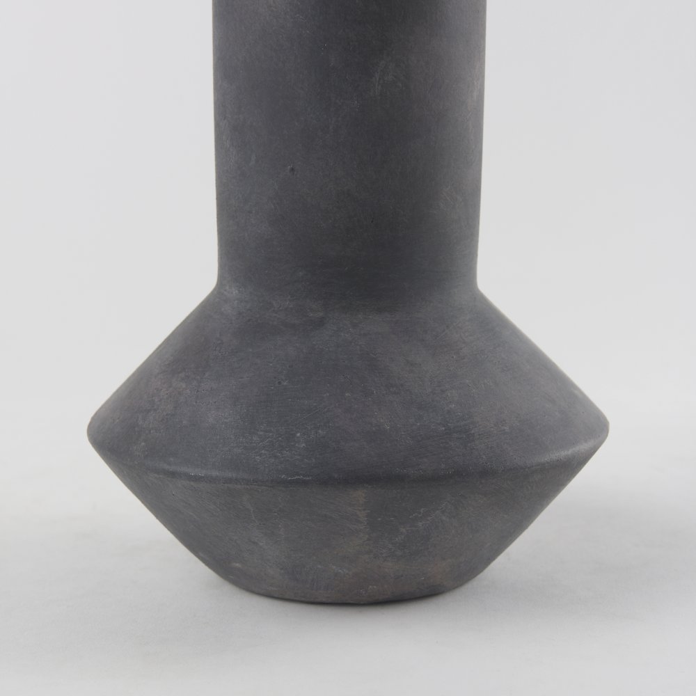 Esme 7.1L x 7.1W x 15.0H Dark Gray Ceramic Vase. Picture 5