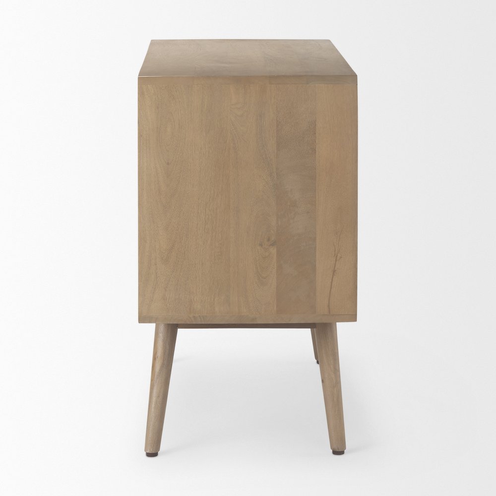 Sable 37.0L x 17.0W x 30.5H Light Brown Wood Accent Cabinet. Picture 2