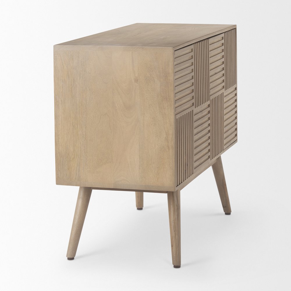 Sable 37.0L x 17.0W x 30.5H Light Brown Wood Accent Cabinet. Picture 4