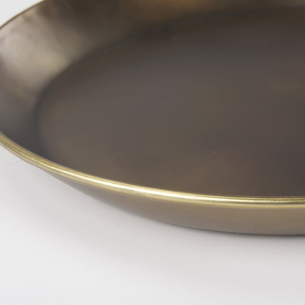 Eagan 20.0L x 20.0W x 1.8H Brass Aluminium Tray Medium. Picture 4