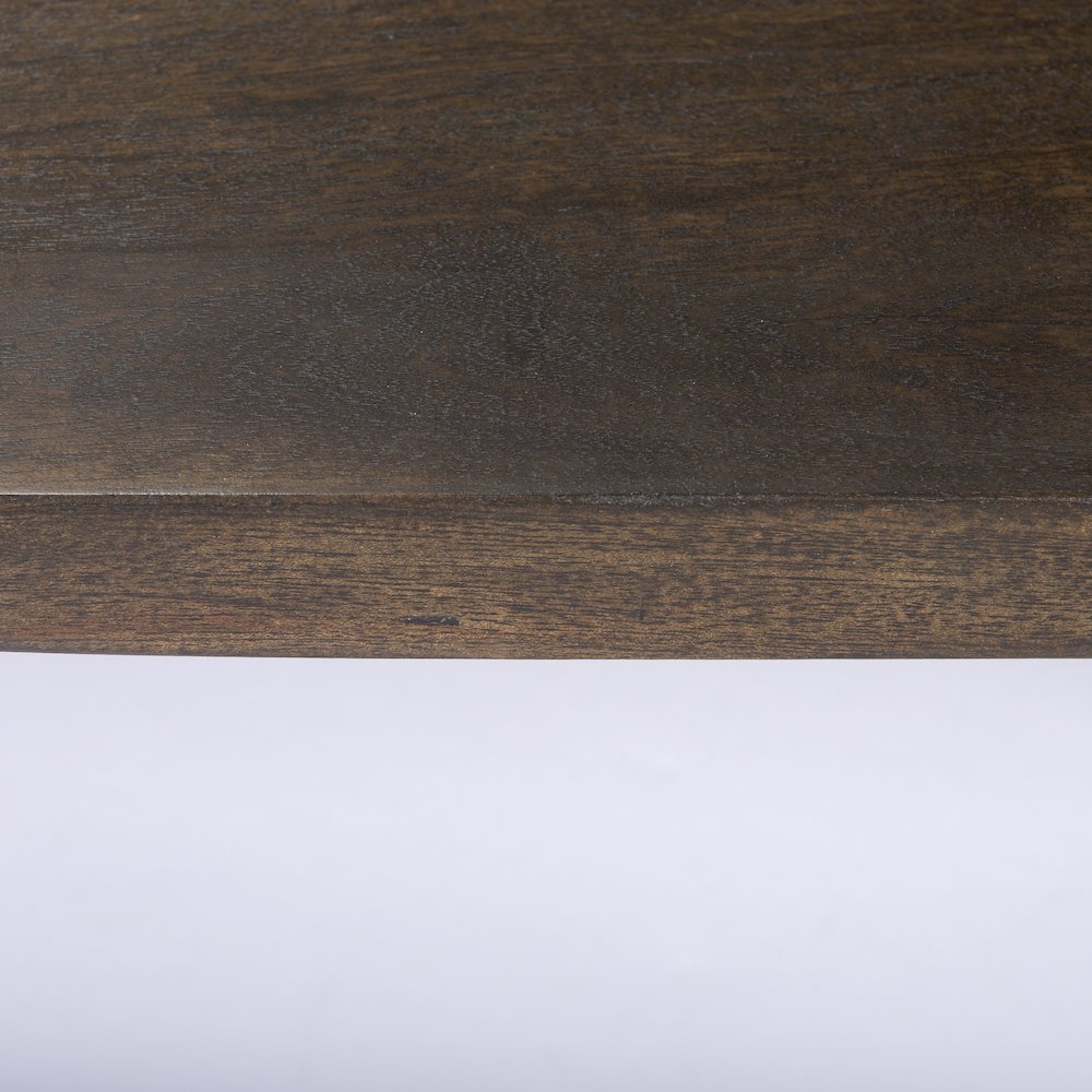 Viktor 55"L Dark Brown Solid Wood Coffee Table. Picture 5