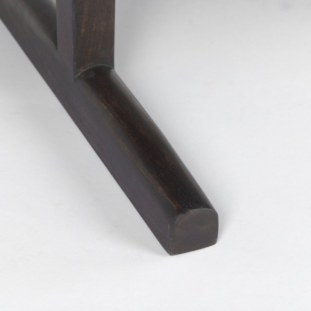 Viktor 55"L Dark Brown Solid Wood Coffee Table. Picture 6