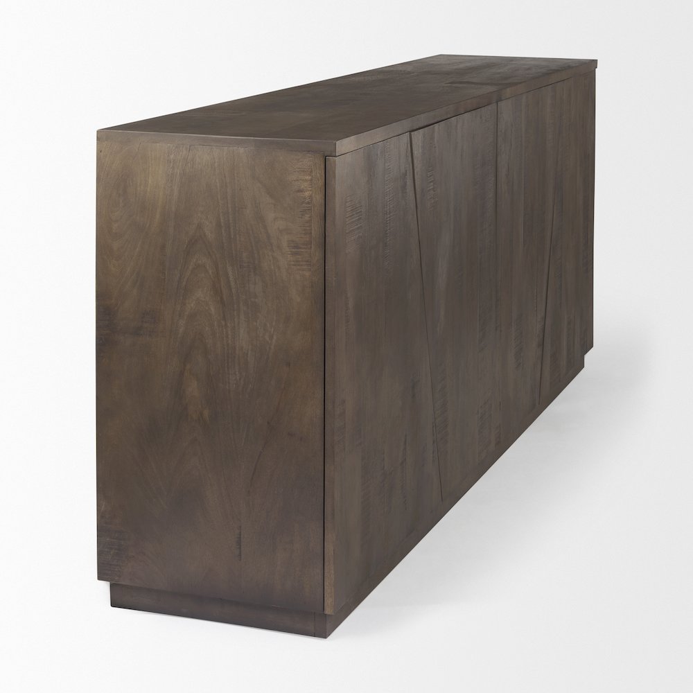 West 82.0L x 18.0W x 34.0H Wooden Angular Sideboard. Picture 4