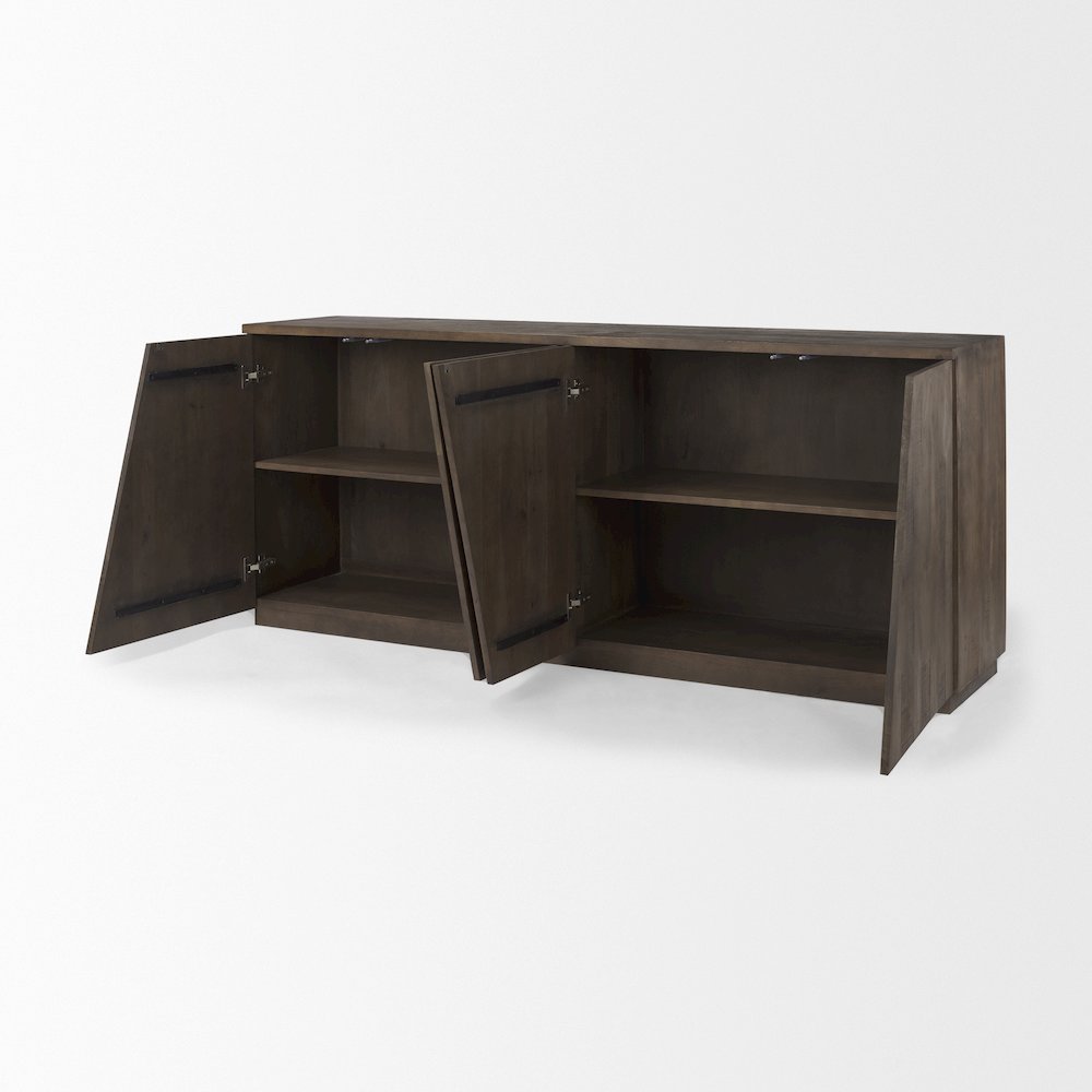 West 82.0L x 18.0W x 34.0H Wooden Angular Sideboard. Picture 5