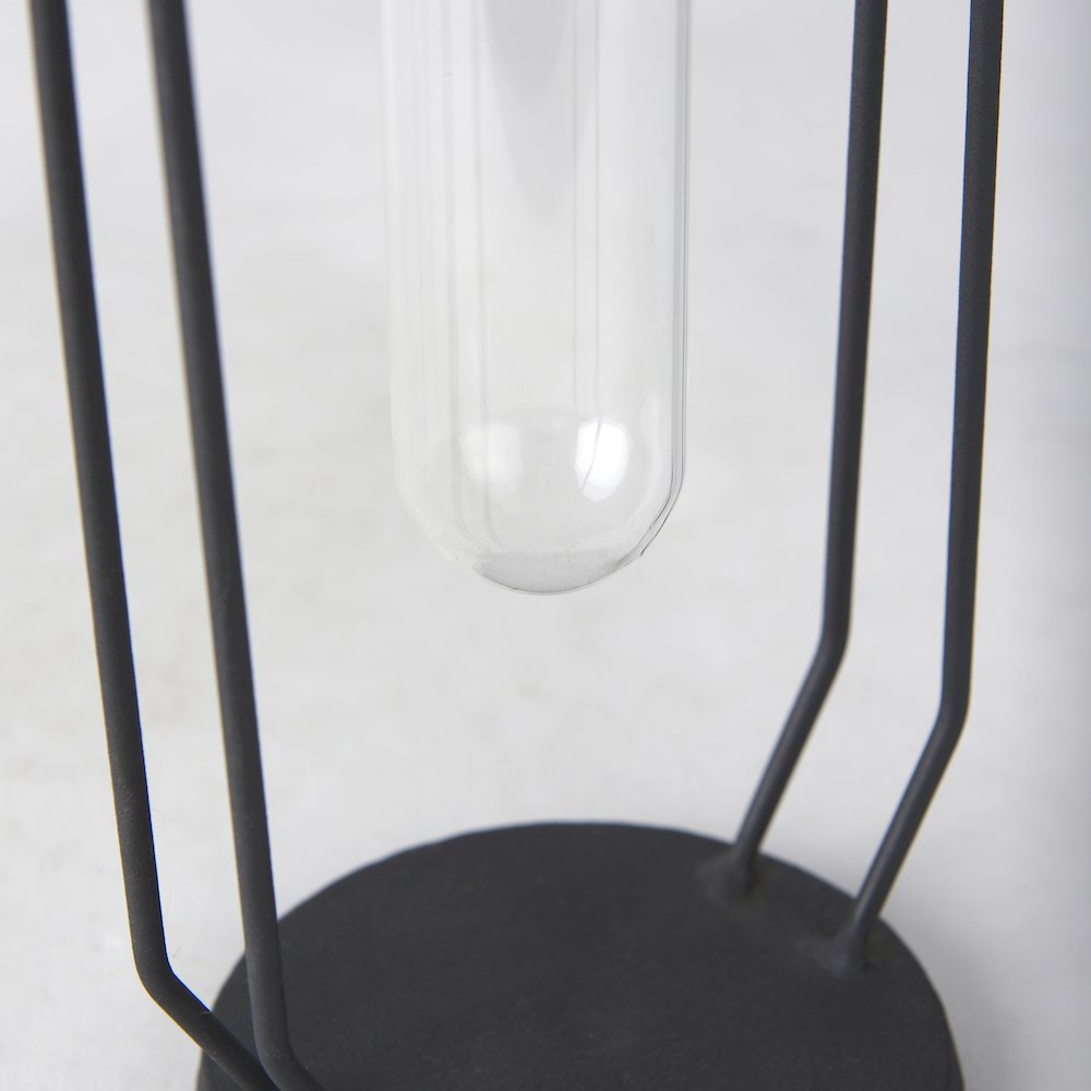 Aria 4.5L x 3.9W x 11.0H Metal and Glass Holder Object. Picture 7