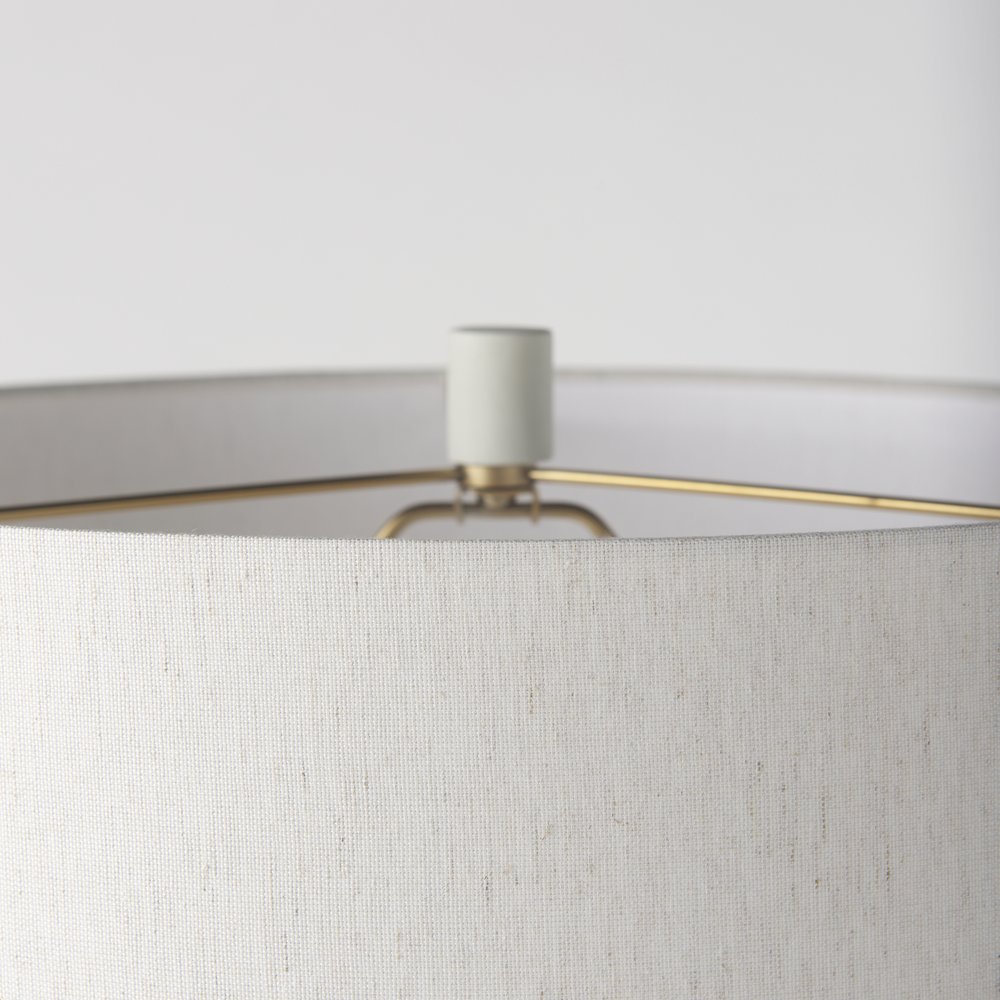 Javier 18.0L x 18.0W x 30.75H Light Base W/Cream Shade Table Lamp. Picture 3