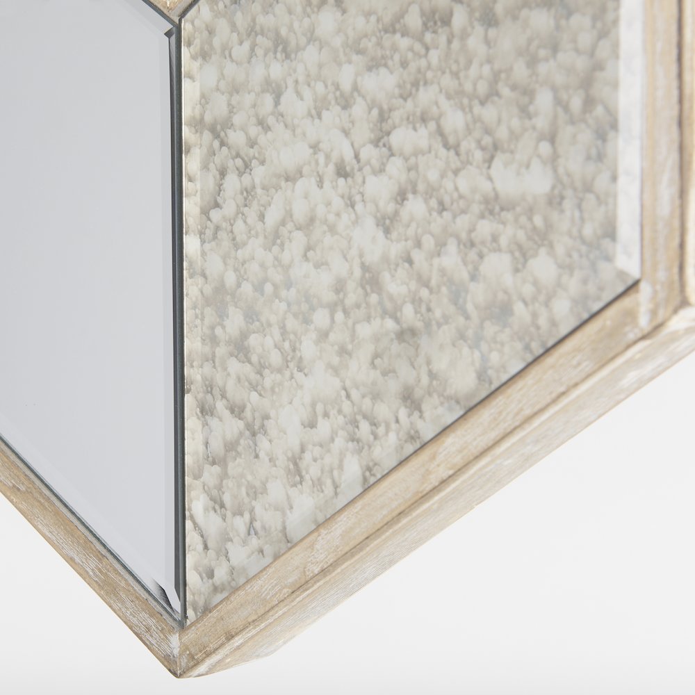 Cheveronna 36x12 Light Brown Wood Frame Mirror. Picture 3